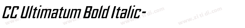 CC Ultimatum Bold Italic字体转换